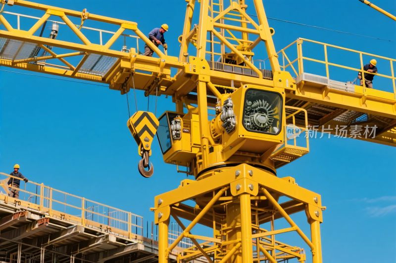 工地塔吊作业场景