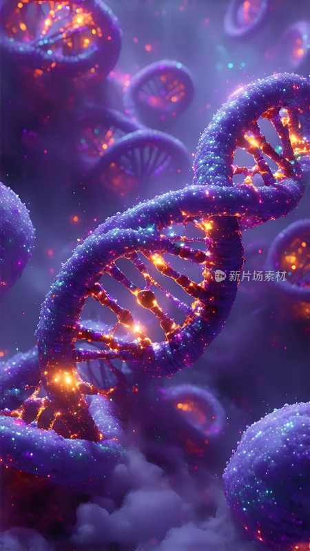 紫色DNA螺旋结构