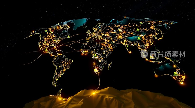 全球网络连接图