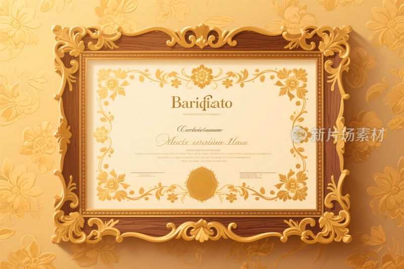 复古装饰证书画