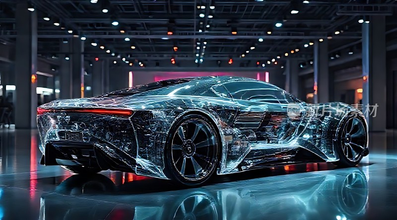 未来科技感跑车展示