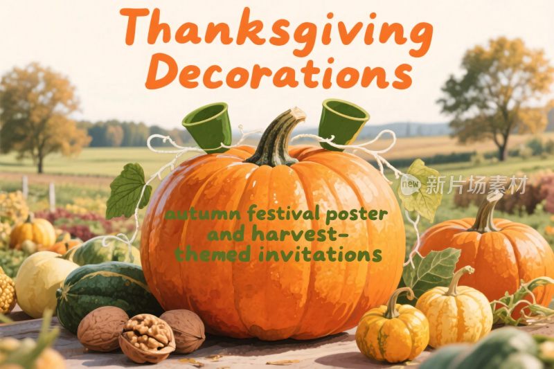 感恩节装饰海报