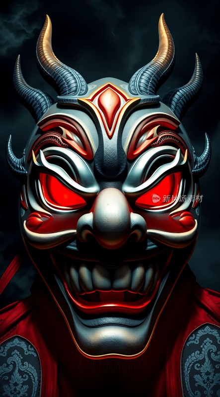 红色恶魔面具