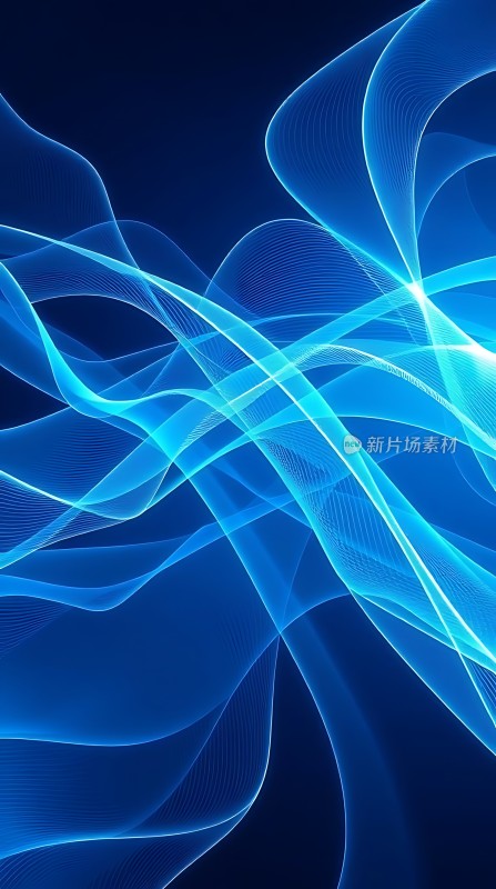 蓝色光晕交织科技感十足