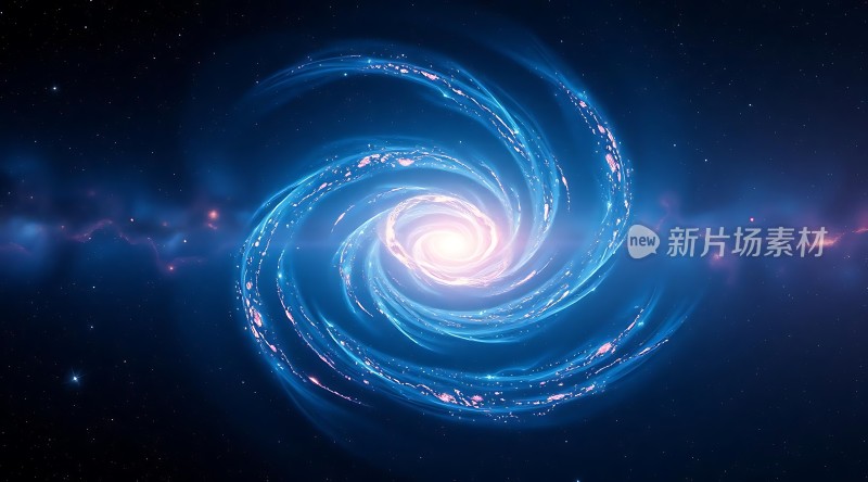 蓝色星系旋涡之美