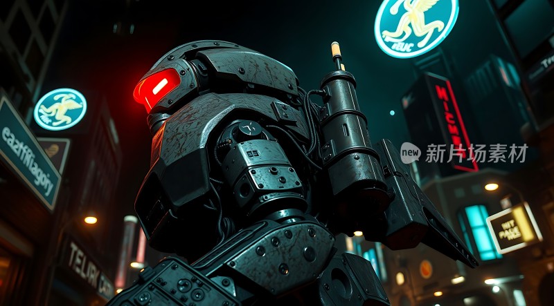 未来战士霓虹都市科技感十足