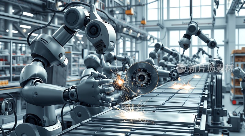 智能机器人生产线高效运作