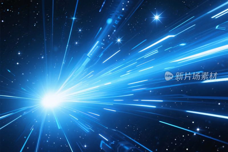 蓝色光束星空光效