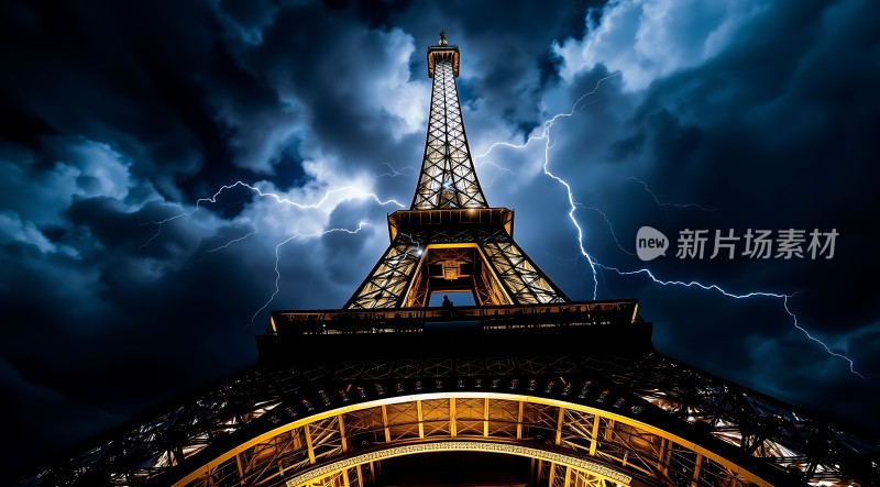 埃菲尔铁塔闪电之夜