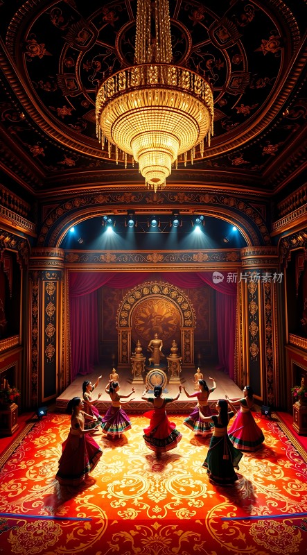 华丽舞厅里的精彩舞蹈表演