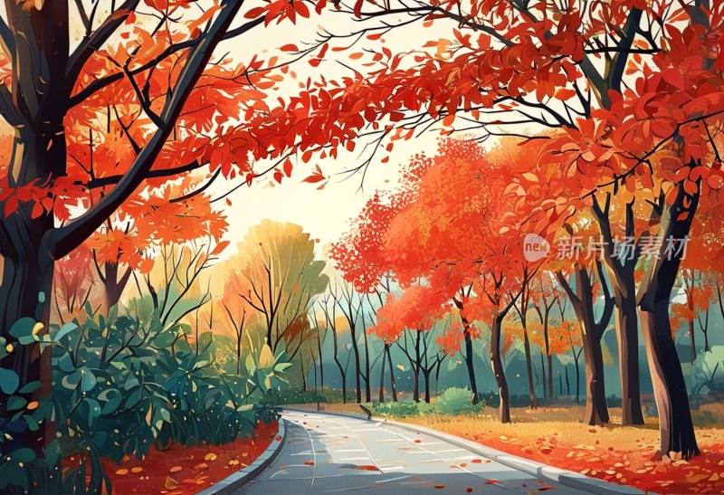 北京秋色奥森红叶