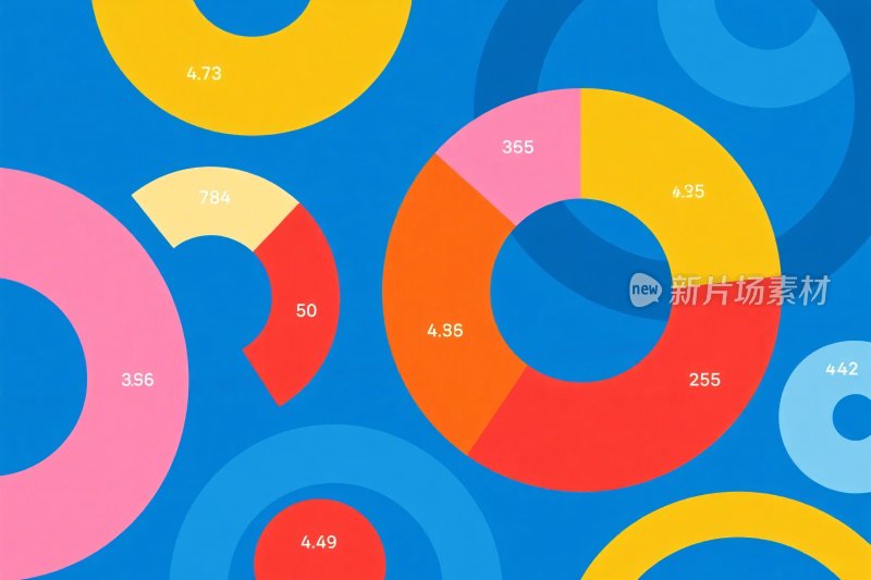 多彩环形数据图表