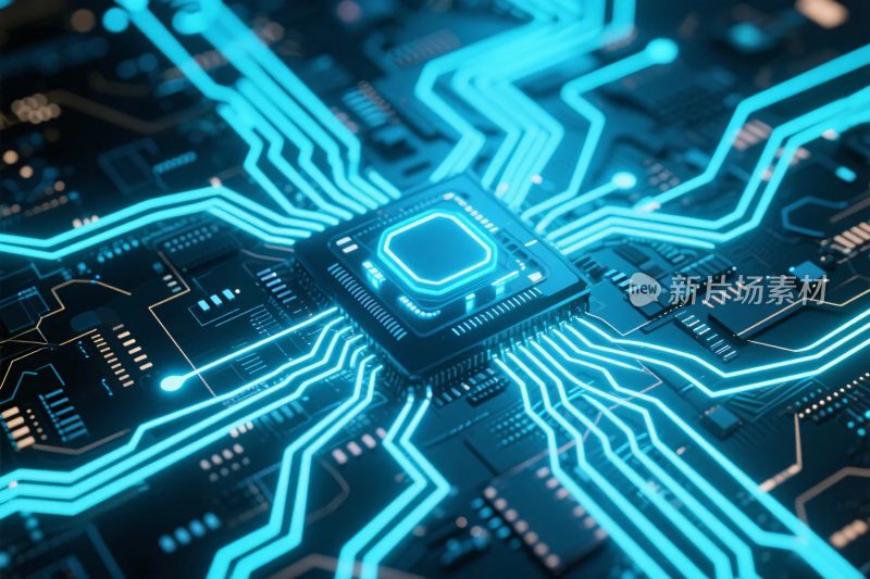 科技感芯片电路图