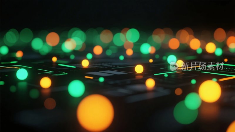 炫彩光斑科技感背景画面