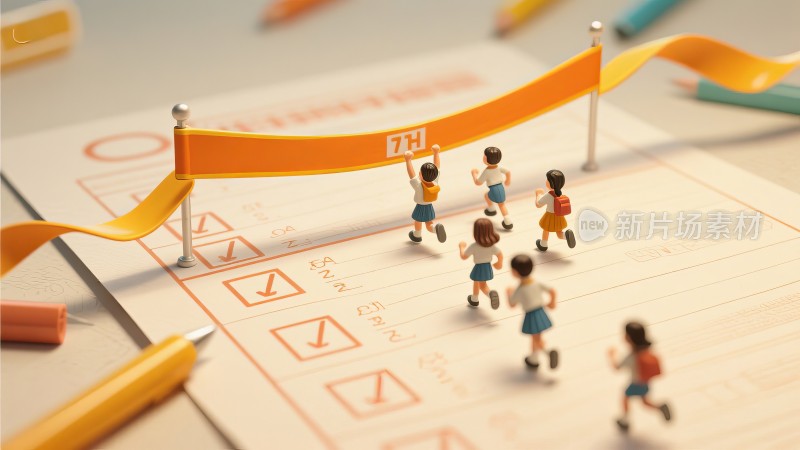 答题试卷卡上，微缩的高考学生冲刺终点