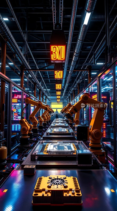 智能生产线上的机械臂协作工作