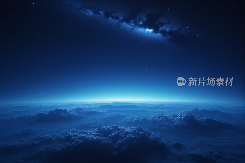 夜空的掠影云层上方一颗明亮的星星高清图片