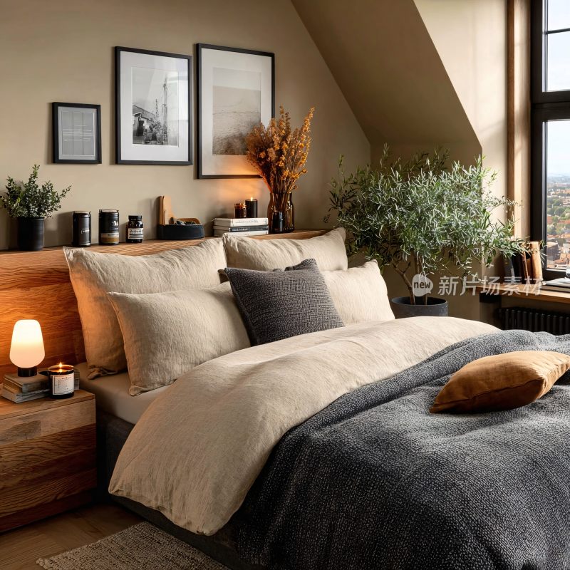 温馨简约风格的卧室场景