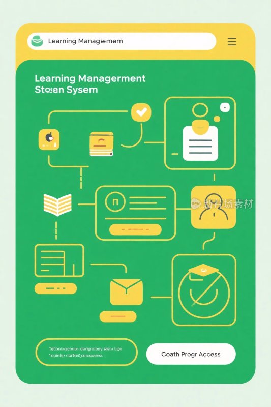 学习管理系统界面插画
