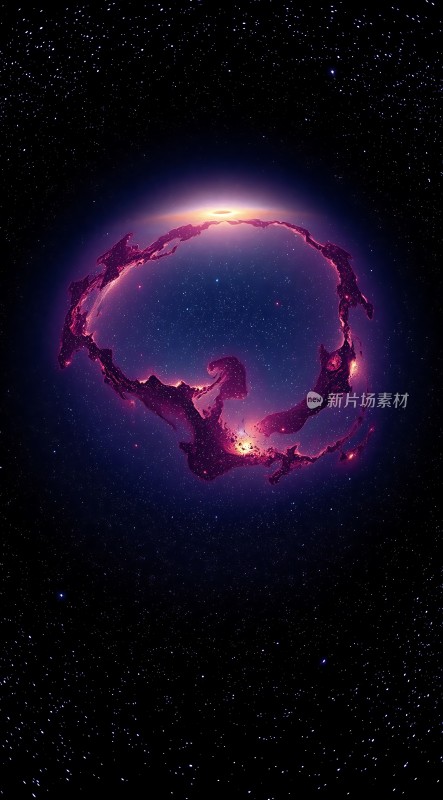 宇宙奇观神秘光环下的星云盛宴