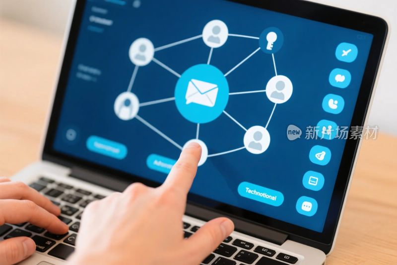 网络社交界面操作示意图