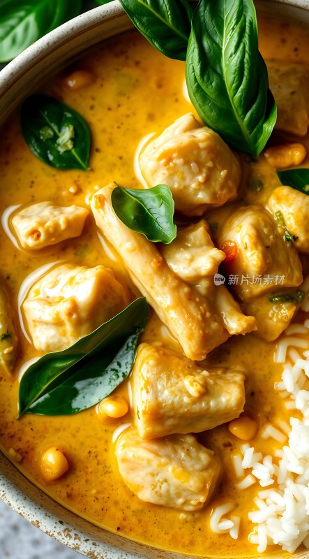 咖喱鸡肉配米饭