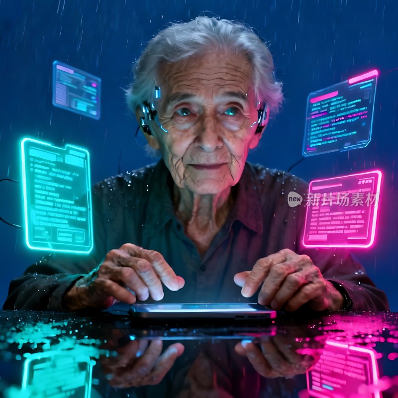 科技老人与未来世界 <|user|>