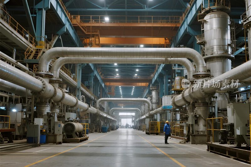 工厂内部工业管道场景