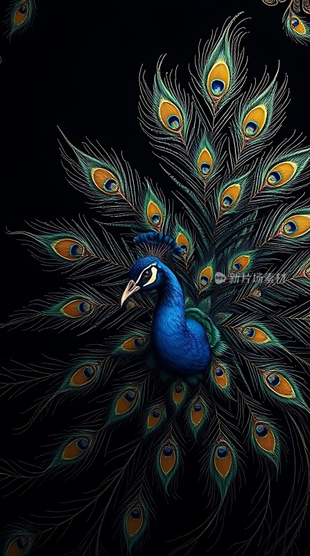 孔雀开屏展华彩