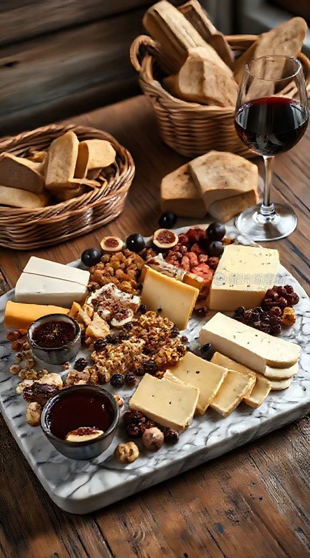 美酒奶酪拼盘