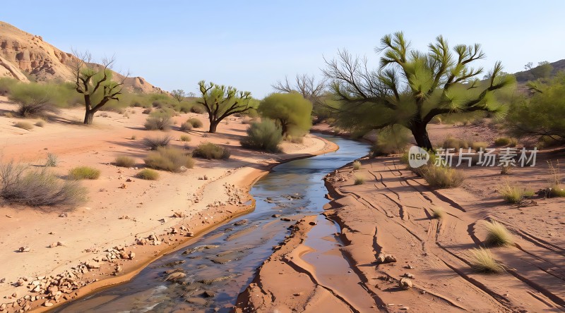 沙漠绿洲生命之河