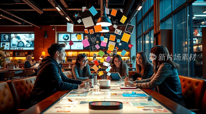 创意碰撞头脑风暴会议现场