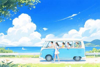 夏日海滨巴士出游 夏日海滨巴士出游