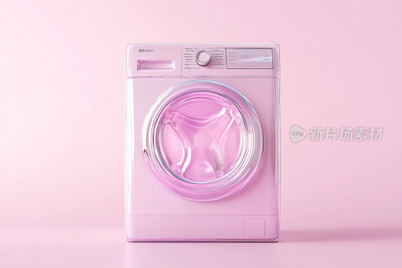 粉色洗衣机效果图