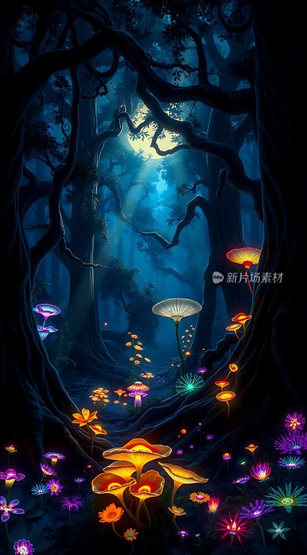 神秘森林夜光奇景