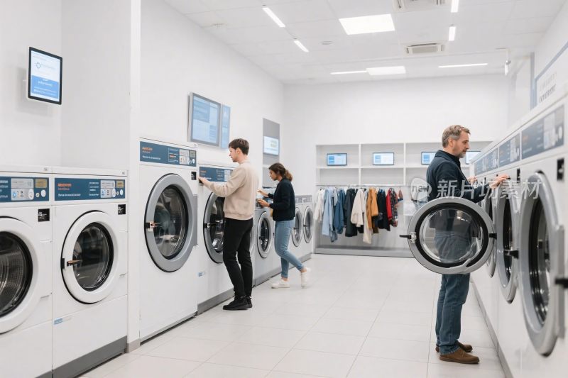 洗衣店洗衣场景