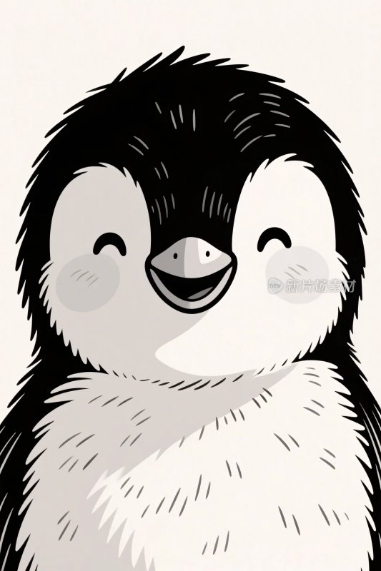 卡通企鹅插画