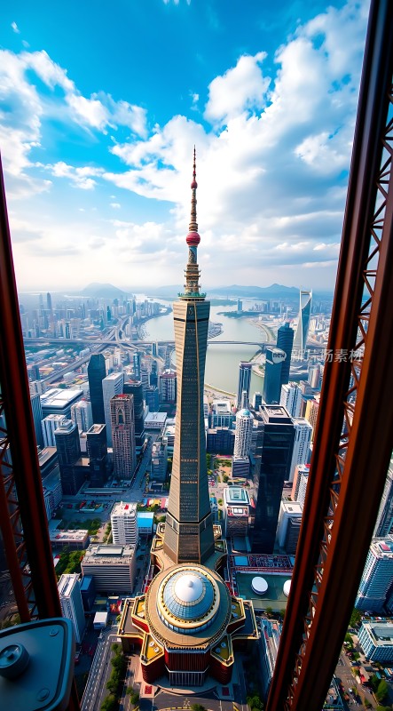 东方明珠塔与城市全景