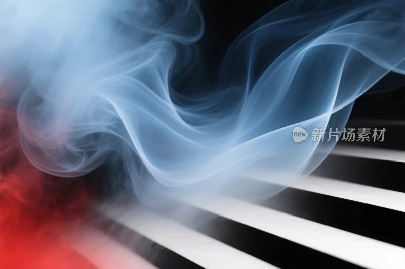 烟雾与钢琴琴键