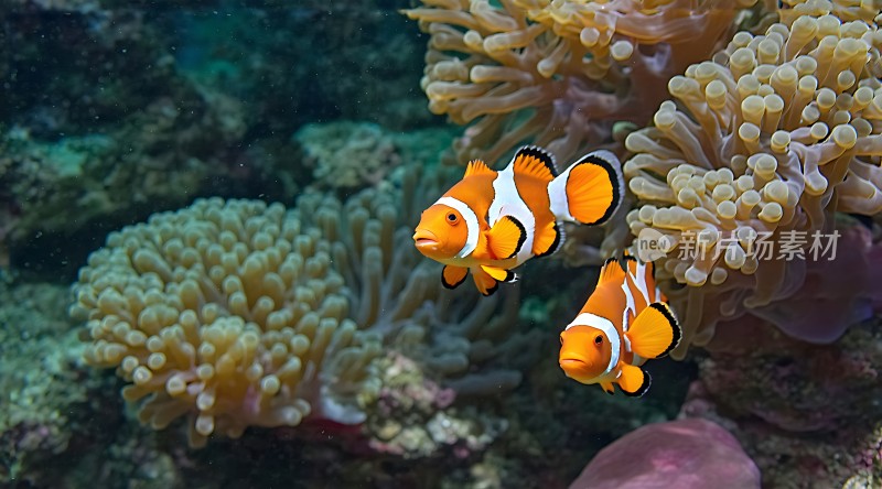 小丑鱼与海葵共舞