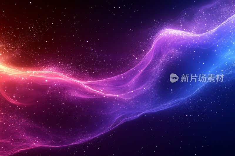 梦幻绚丽的星空光带背景