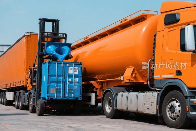 货运车辆与叉车作业场景