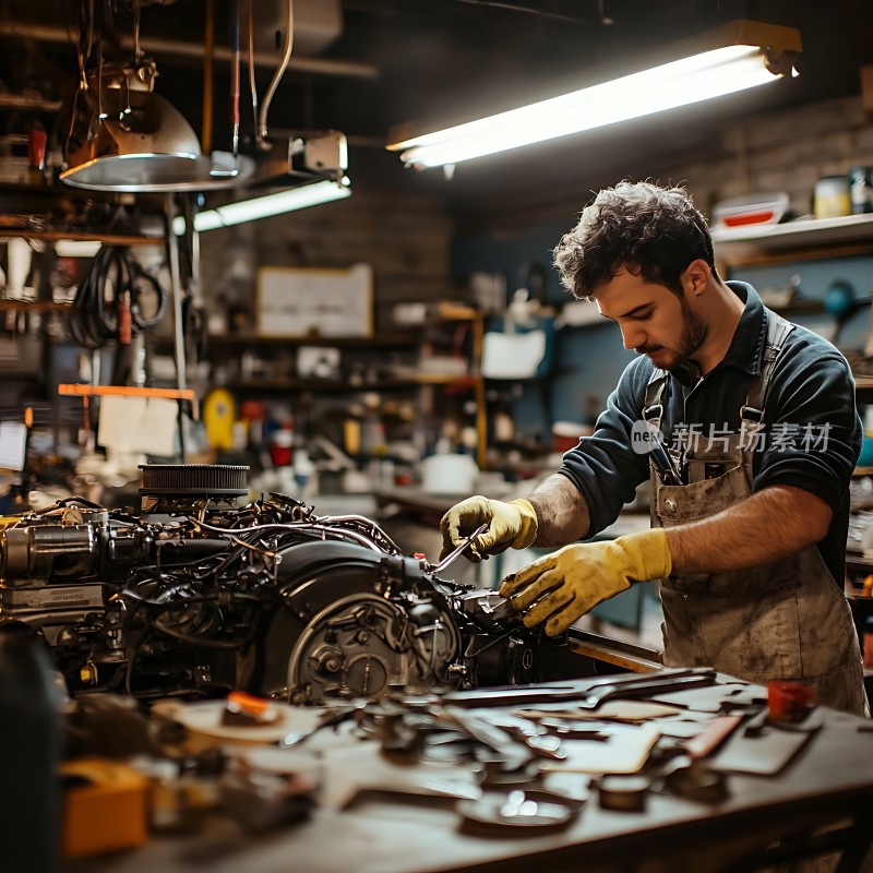 机械师专注维修发动机