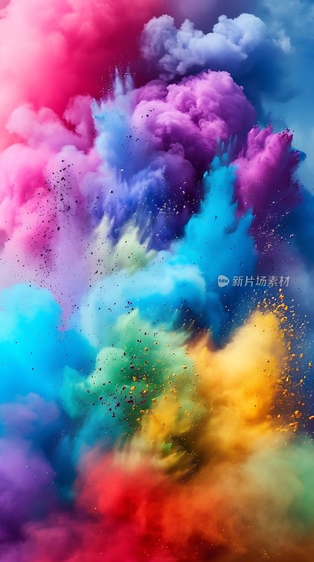 五彩斑斓的色彩爆炸