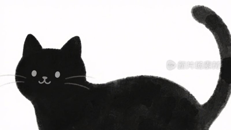 黑猫插画