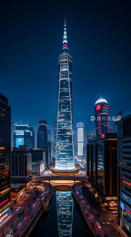 上海夜景之东方明珠