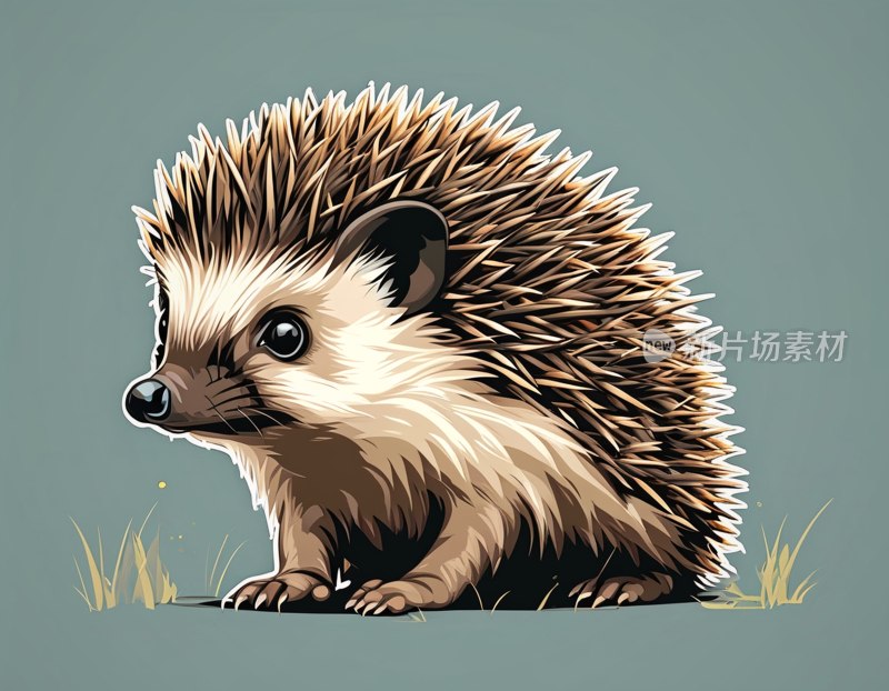 刺猬可爱贴纸