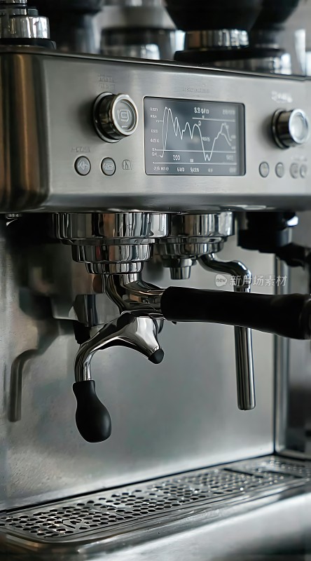 不锈钢咖啡机细节展示