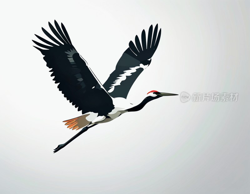 飞鹤剪影矢量图