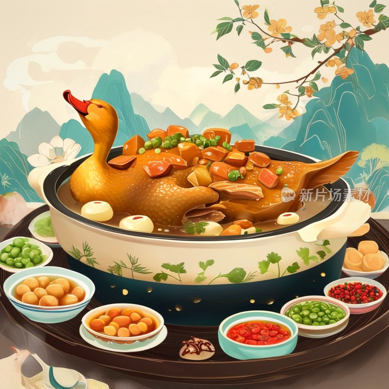 上汤八宝鸭美图